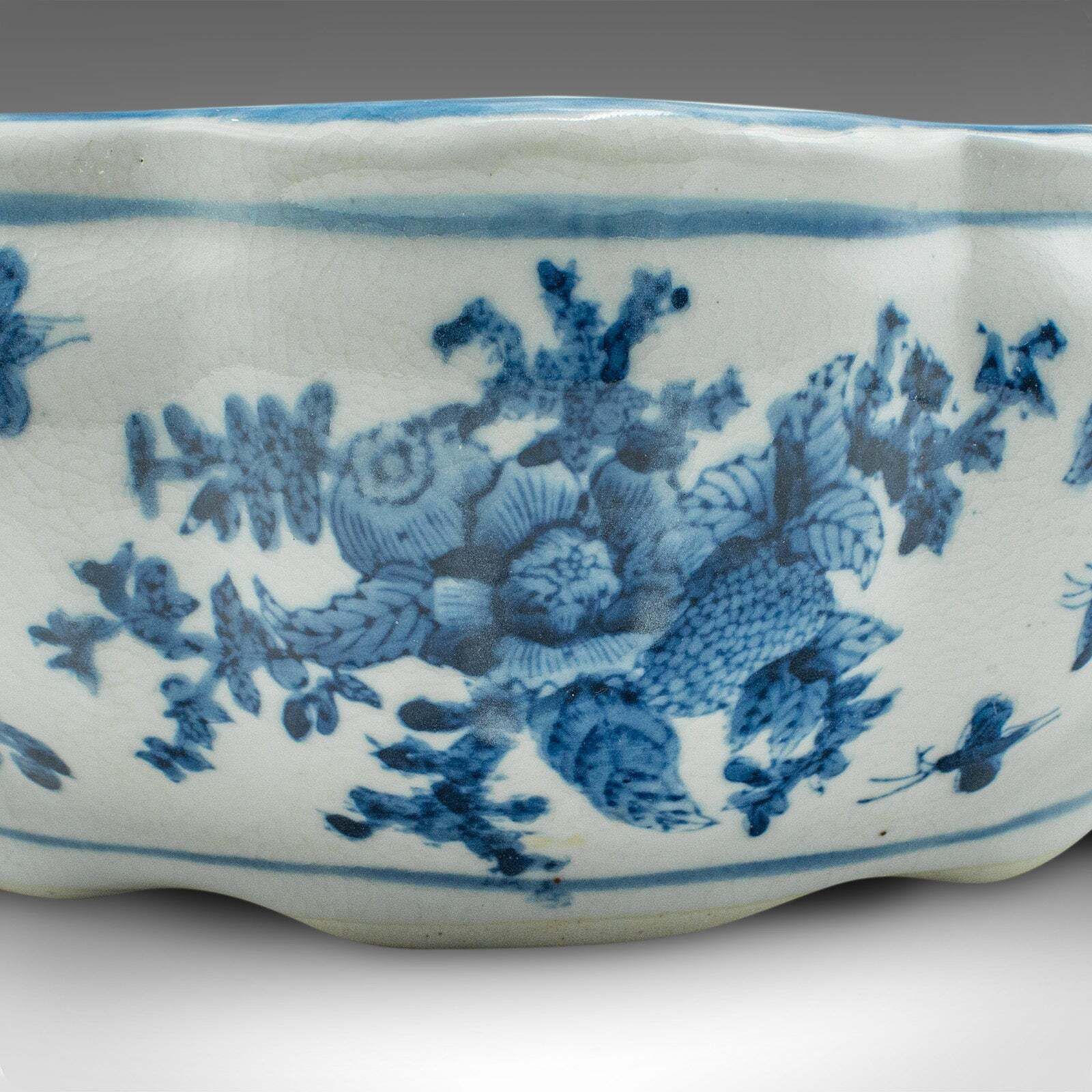 Trio Of Vintage Bonsai Tree Planters, Chinese, Ceramic, Penjing, Jardiniere Pot photo vintage