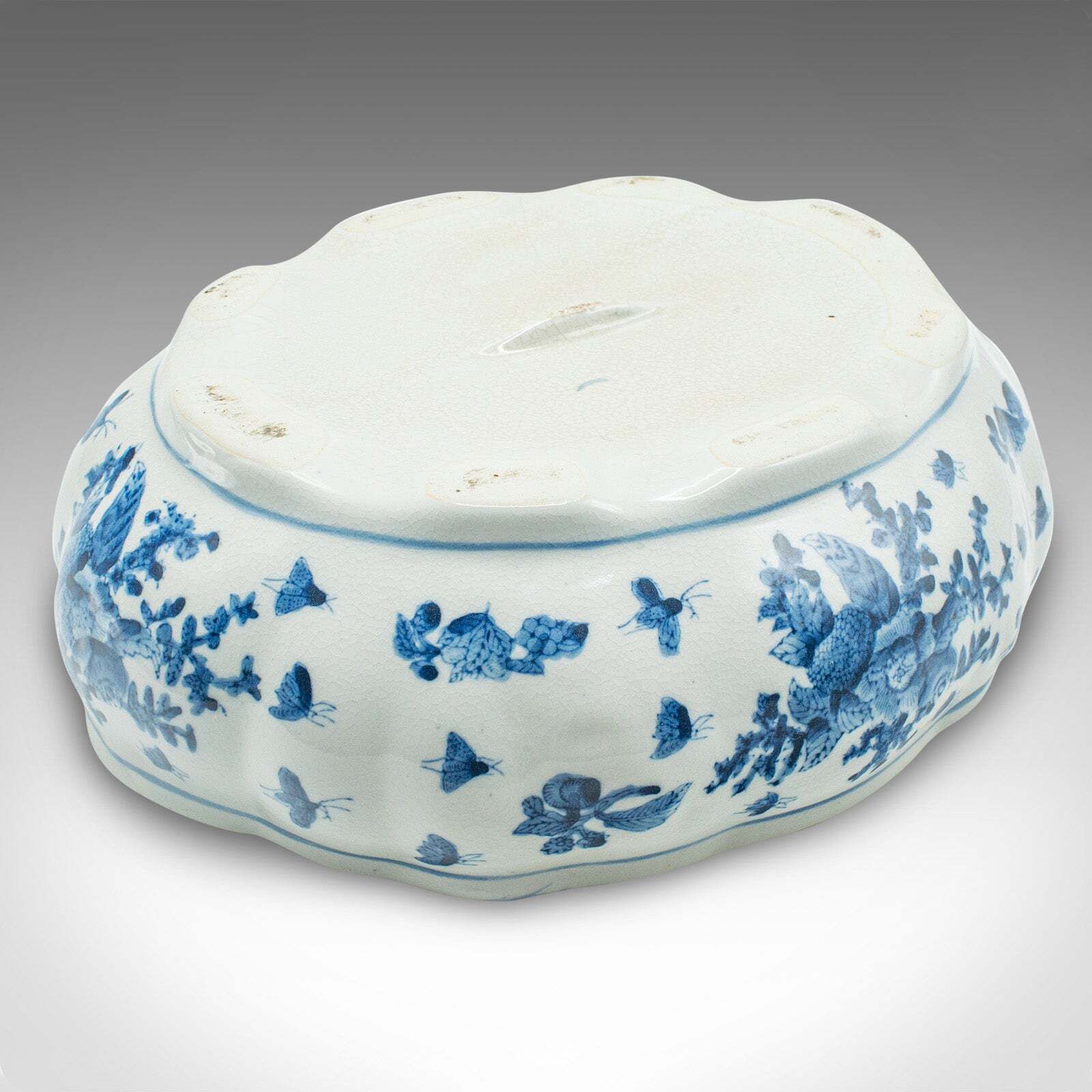Home Decor Trio Of Vintage Bonsai Tree Planters, Chinese, Ceramic, Penjing, Jardiniere Pot photo