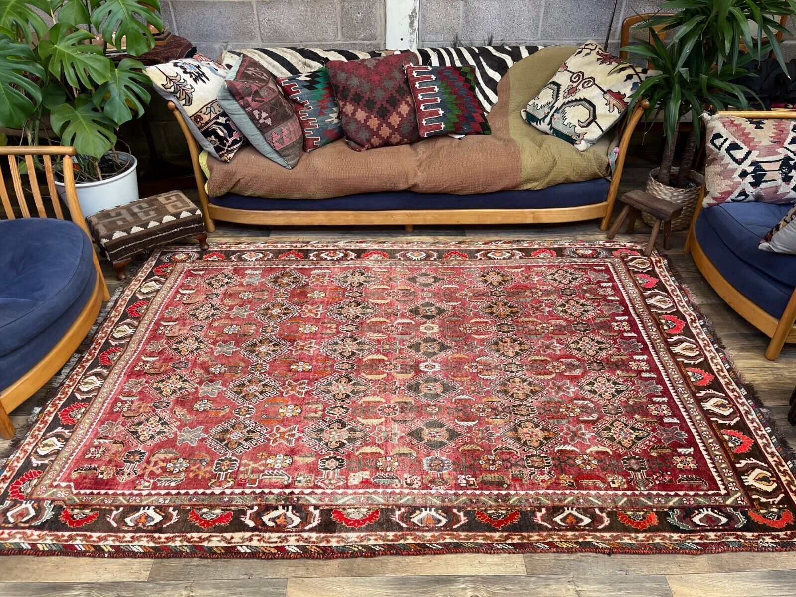 1379.0 Vintage Traditional 250x169 Cm Abdeh Rug, Oriental Handmade Rug photo