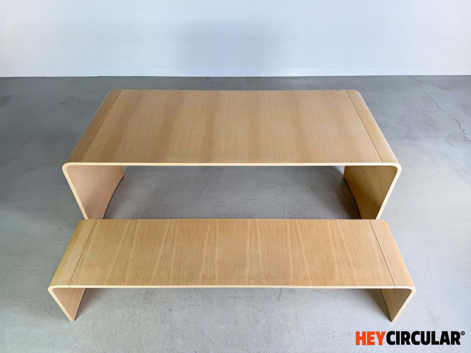 Set Of 2 Tables + Bench Brunner Jehs Laub Oak Design Table photo Furniture
