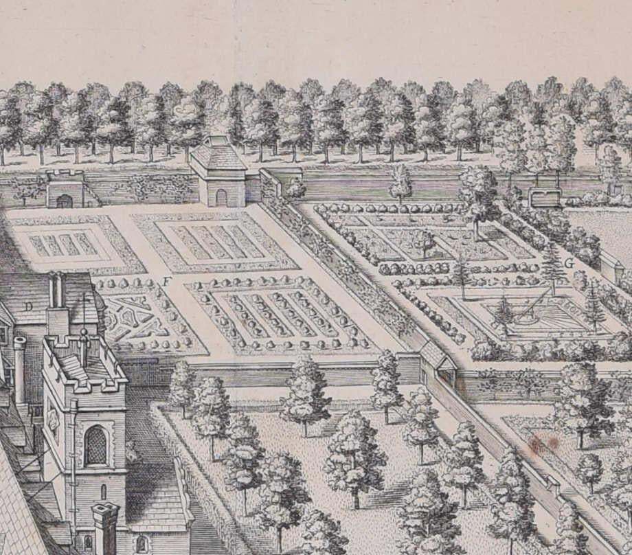 Queens' College, Cambridge, Engraving By David Loggan photo 2293.0