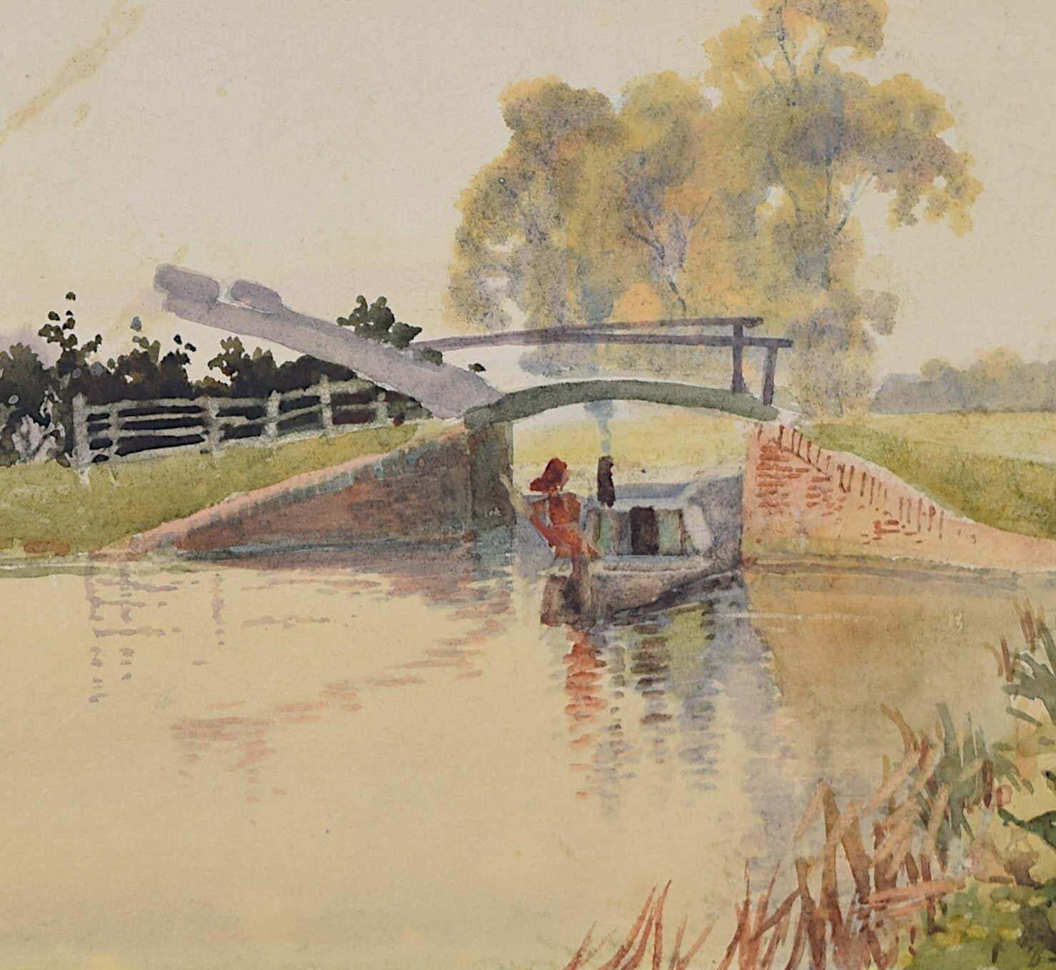 Spires Of Oxford From The Canal, Watercolour By William Matthison (C. 1900) photo Art