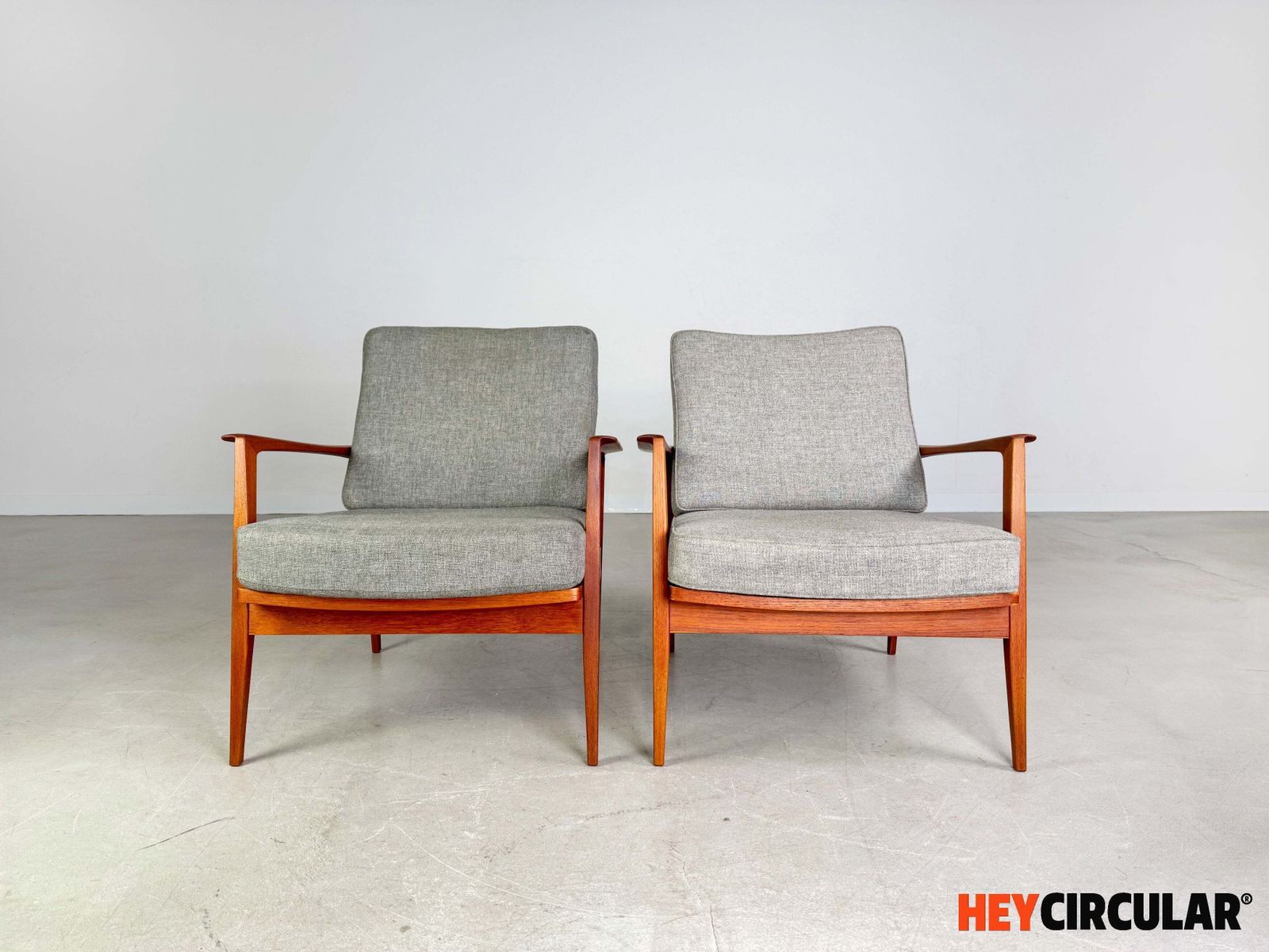 Set Of 2 Midcentury Armchairs Easy Chair Knoll Antimott Teak 1960 photo for sale