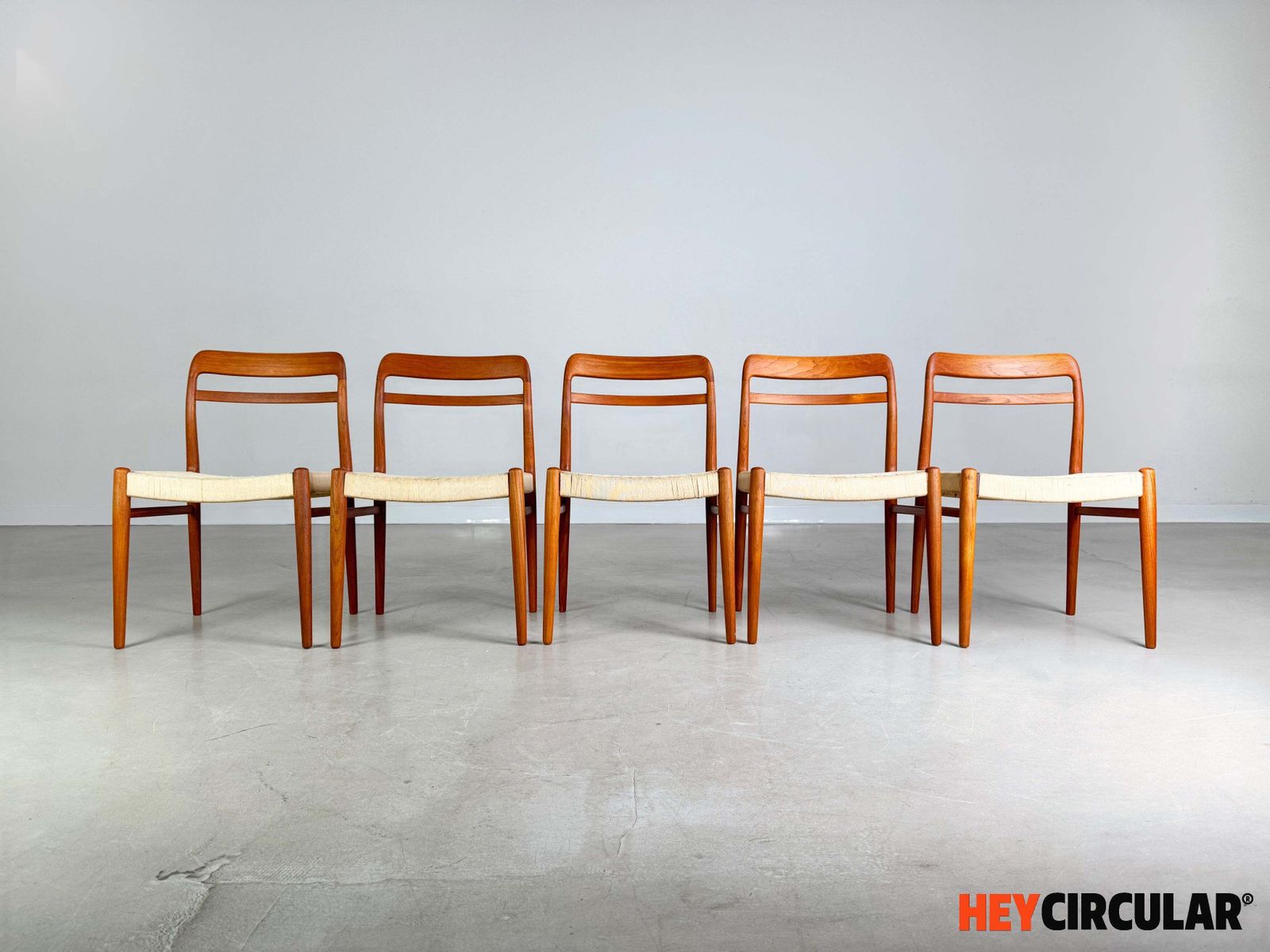 Set Of 5 Mid Century Chairs Gustav Bahus Alf Aarseth photo for sale