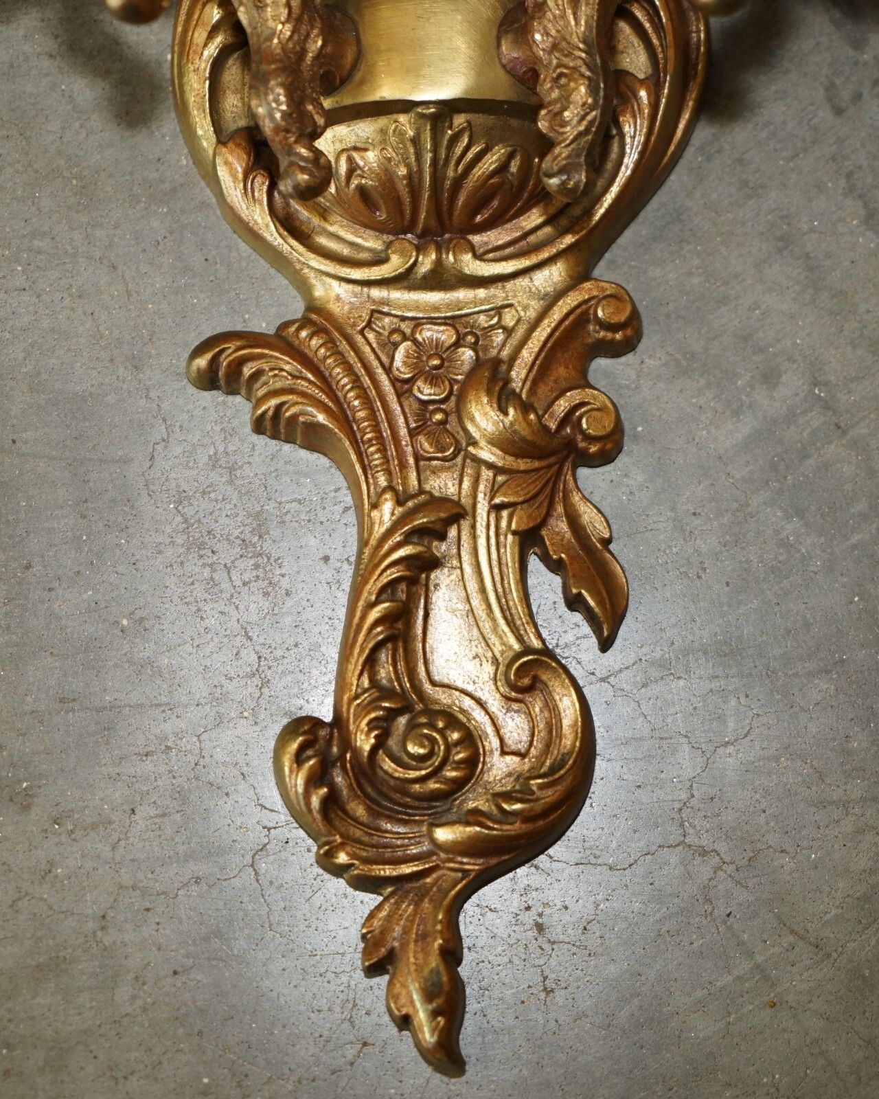 Ornate Pair Of Stunning Antique French 1920's Bronzed Candle Sconce Wall Lights photo 1950.0