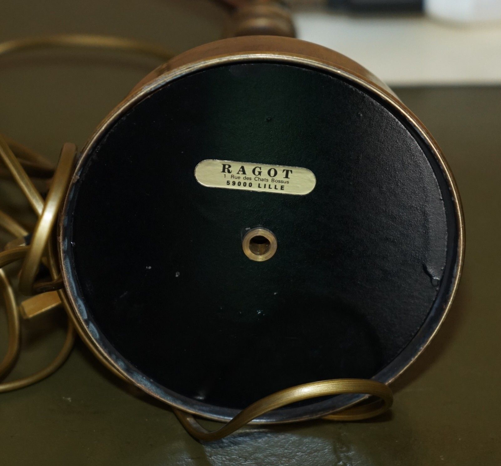 Lighting Large Very Heavy Original Ragot France Gilt Bronze Articulated Bankers Lamp photo