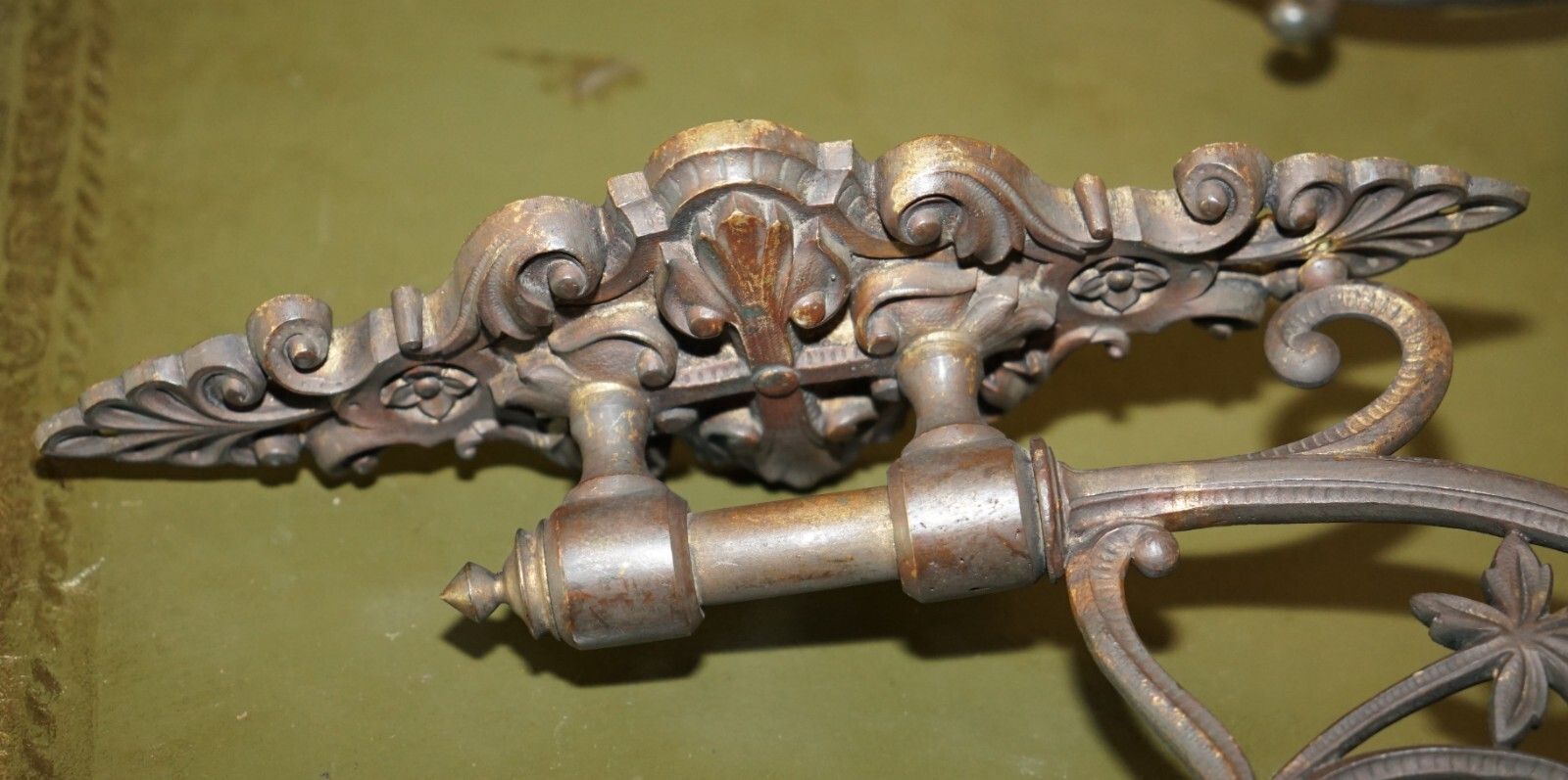 1950.0 Pair Of Stunning Antique Gilt Bronze Very Large Candle Sconce Wall Light Holders photo