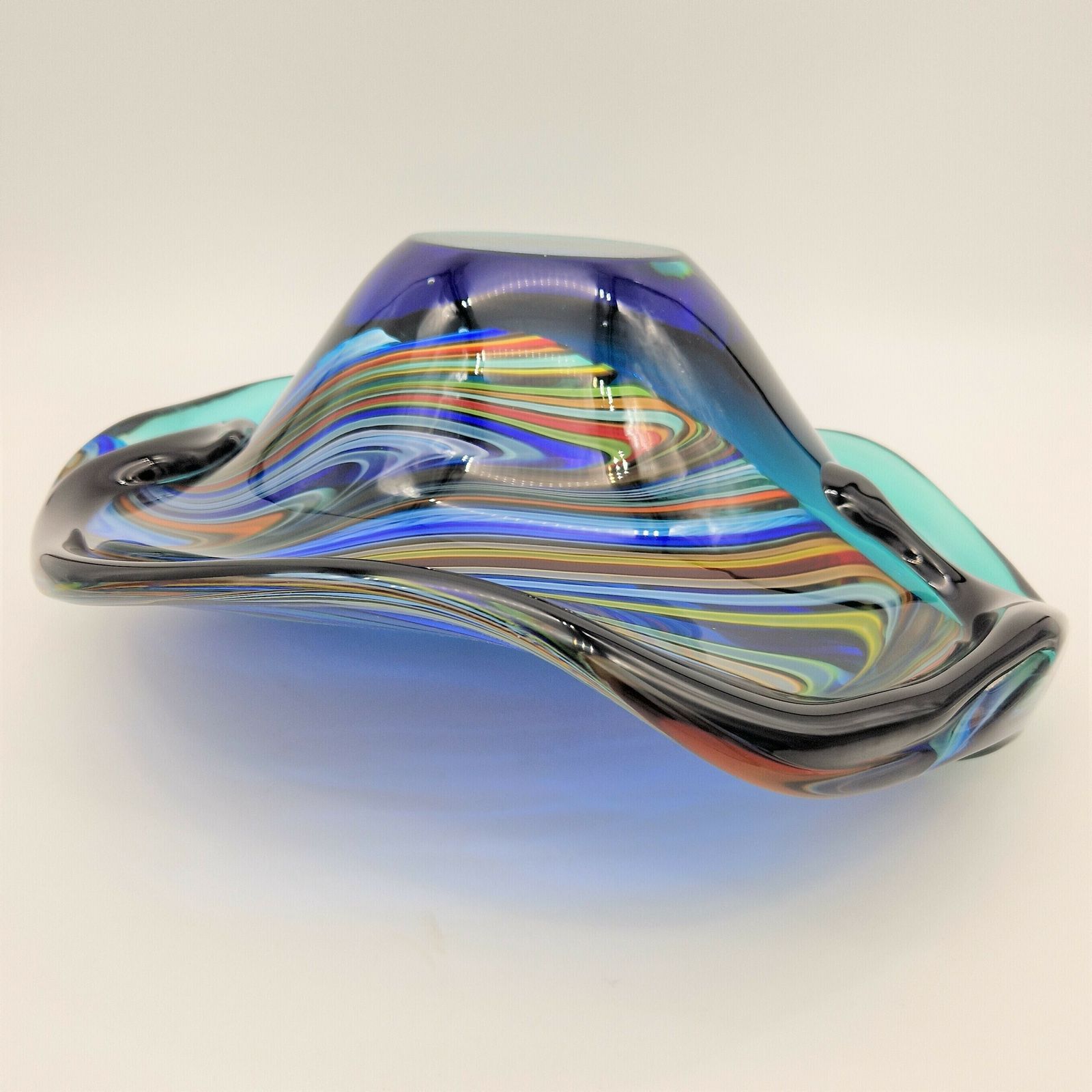 Extremley Rare. Big Murano Bowl With 15 Kilos By Davise Dona. 1980   1985 (41 X 44 Cm) photo for sale