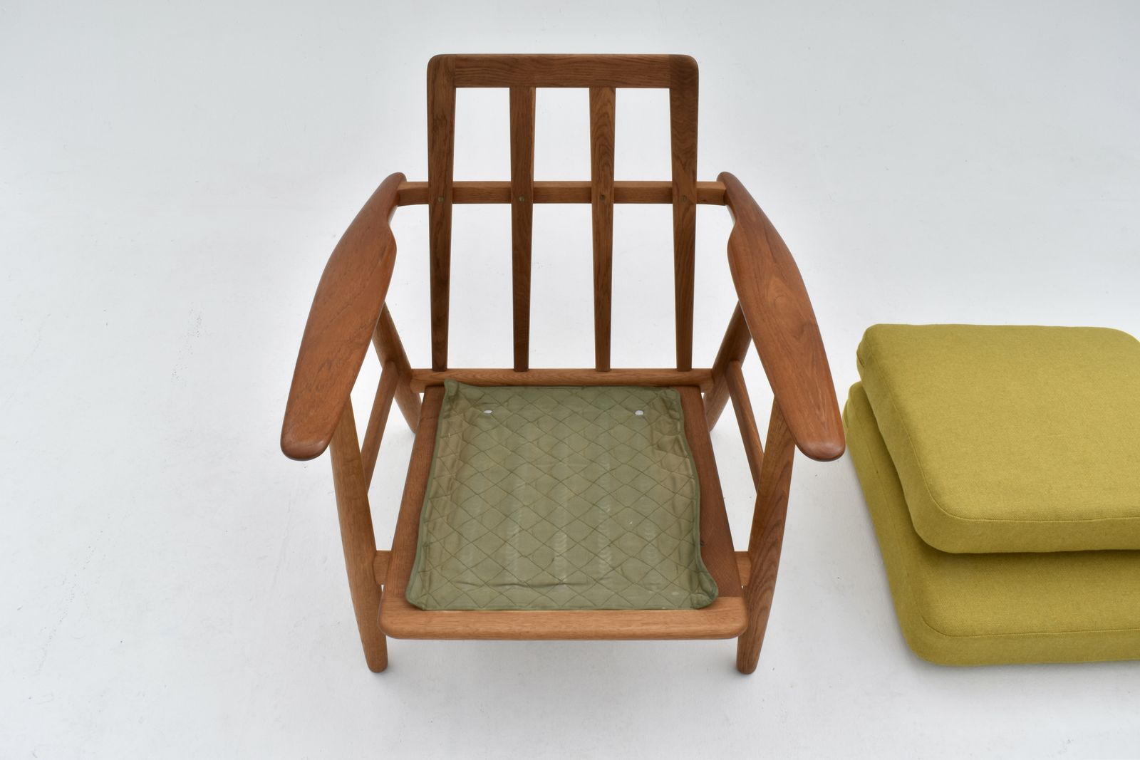 Furniture Hans Wegner Ge240 Oak & Teak Cigar Chair For Getama photo