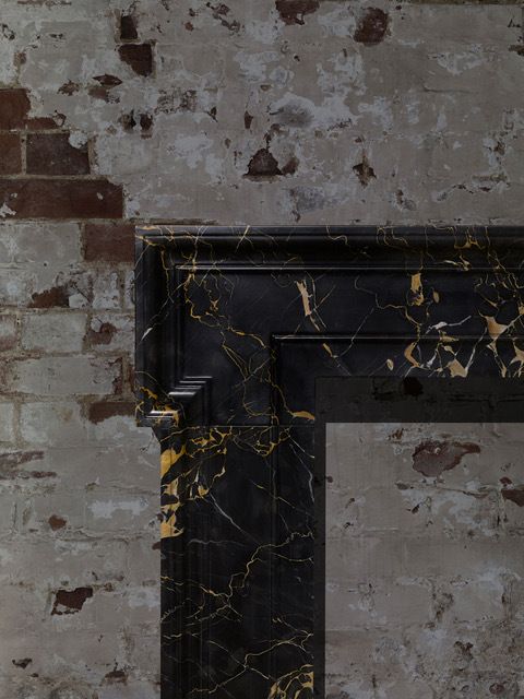 Portoro Nero Marble Surround, 1930s photo for sale