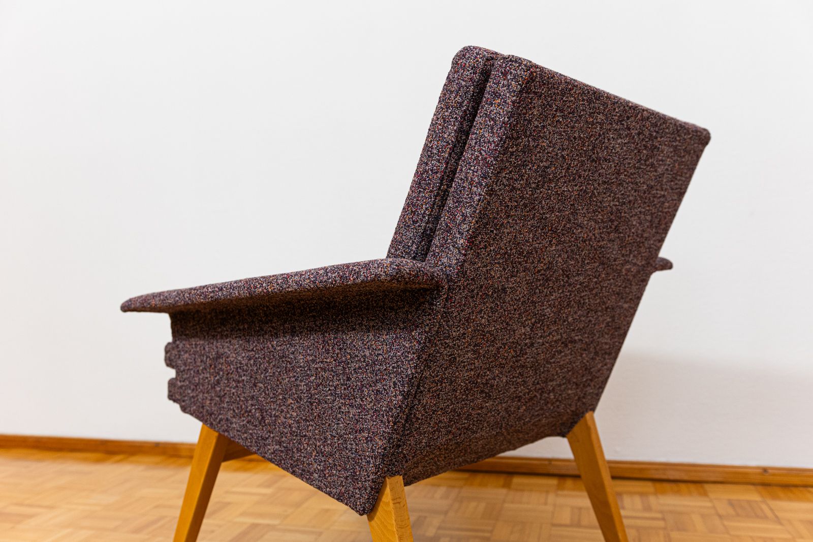 Purple Mid Century Armchair, 1960’s Czechoslovakia photo vintage