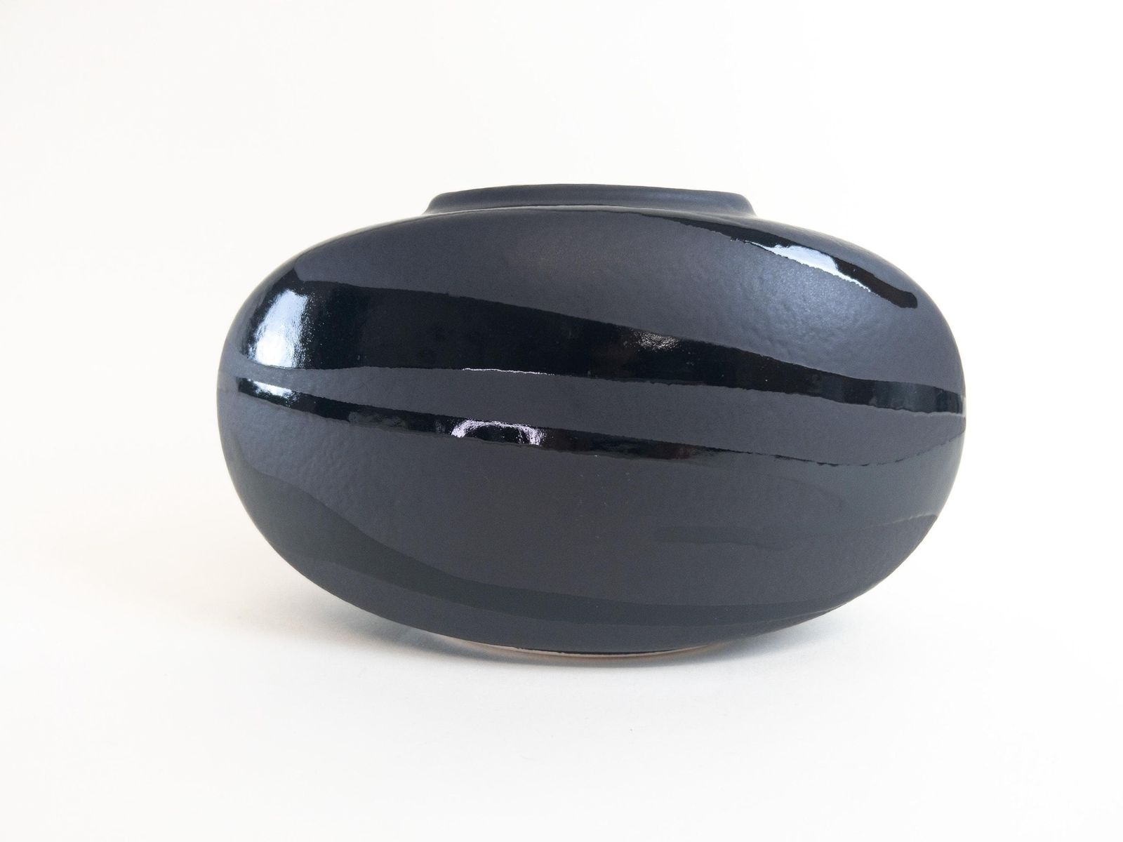 West German Pottery   Black Drip Ceramic Vase By Bay Keramik 690 13   Modern Minimalist Vase