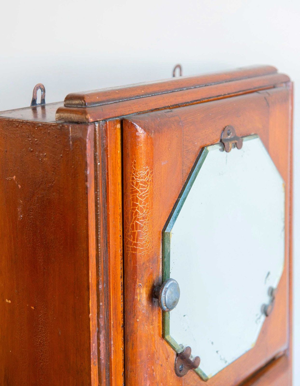 Wall Cabinet With Mirror, Antique Apothecary Chest, Art Deco Storage Unit, Dutch Medicine Cabinet, Bathroom Furniture photo buy
