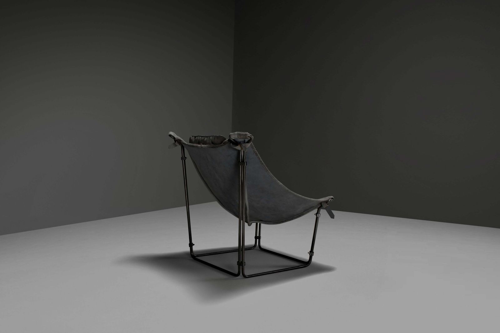 ‘Buffalo’ Lounge Chair In Cow Hide And Steel By Kwok Hoi Chan, France 1969 photo buy