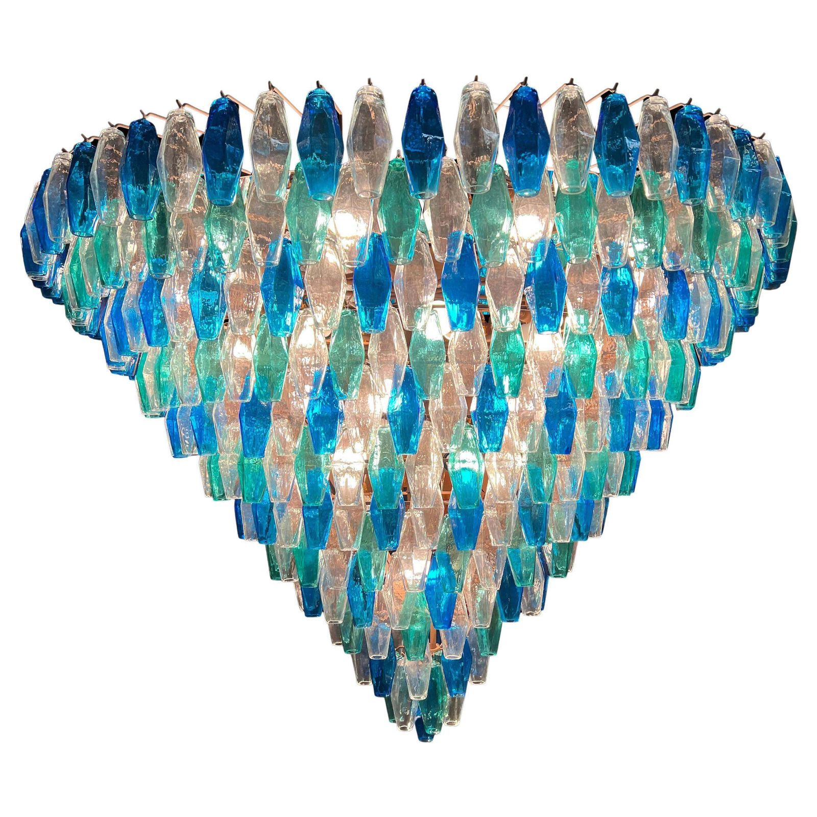 Huge Poliedri Chandelier By Valentina Planta. Murano