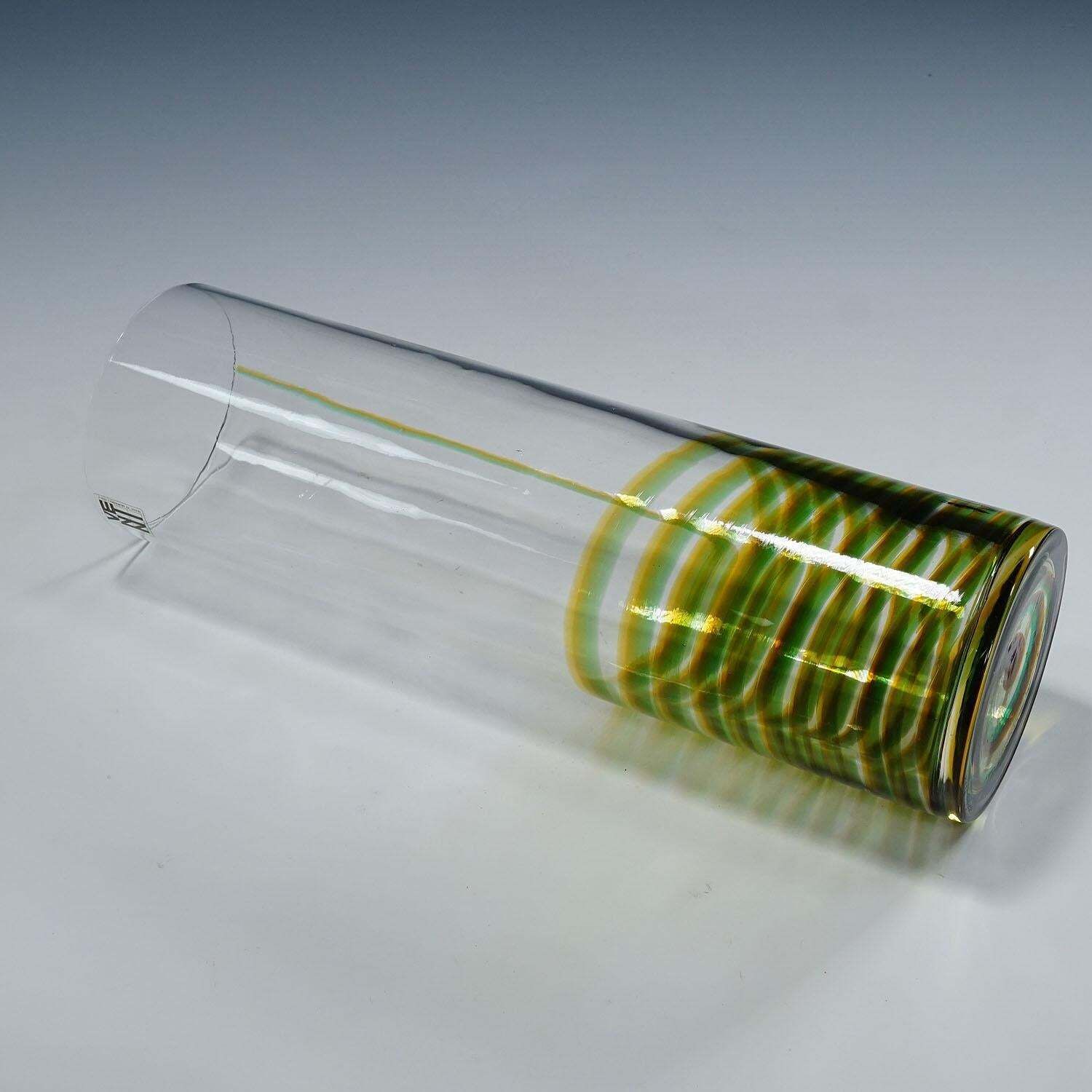 Murano Art Glass Vase Bifilo By Toni Zuccheri For Venini Ca. 1970s photo vintage