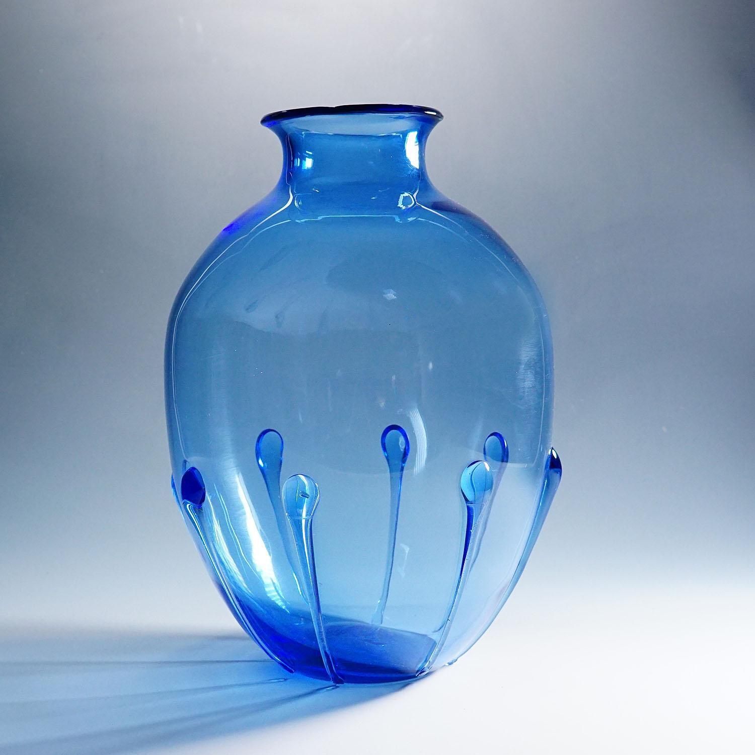 Large Vetro Soffiato Glass Vase By Vittorio Zecchin Attr. Murano 1924 photo Home Decor