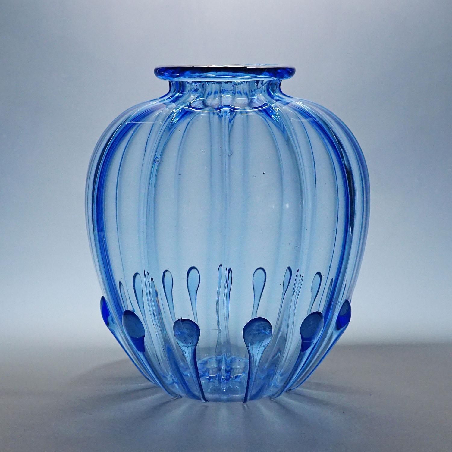 Large Vetro Soffiato Glass Vase By Vittorio Zecchin For Venini Murano 1924 photo furniture