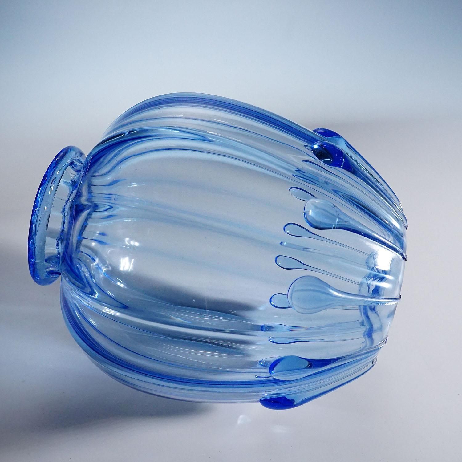 Home Decor Large Vetro Soffiato Glass Vase By Vittorio Zecchin For Venini Murano 1924 photo