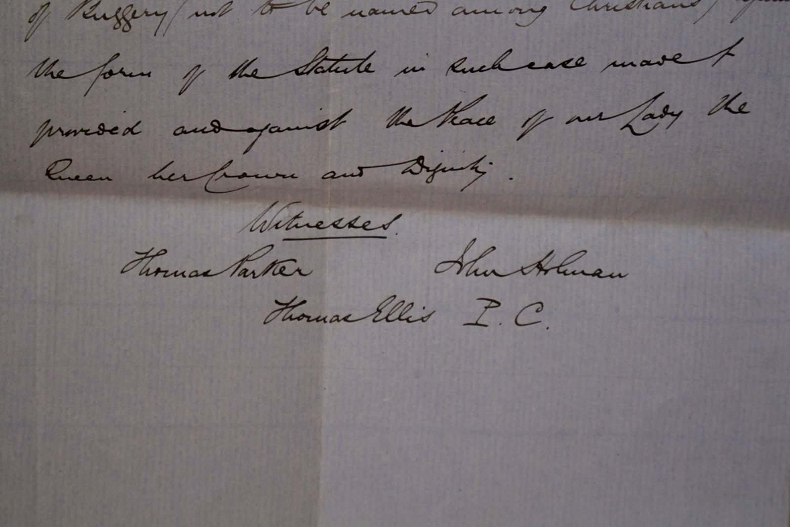 photo for sale 19th Century Police Report Buggery With A Horse 1871 William Prudice Curio
