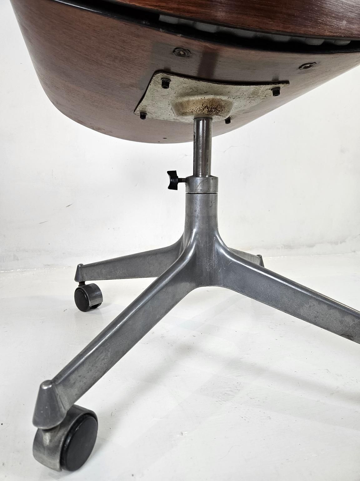 Pair Of Swivel Desk Chairs "Terni" By Ico Parisi For Mim Rome Italy photo buy