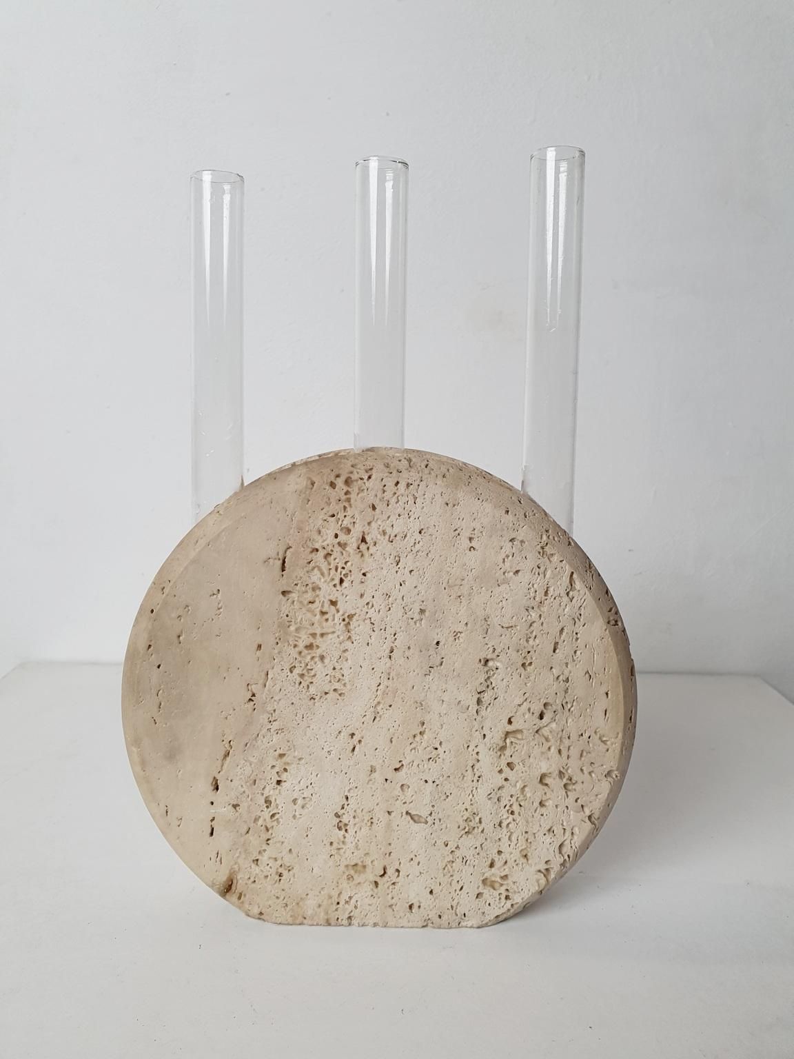 Travertine Vase By Fratelli Mannelli Italy 1970's photo vinterior