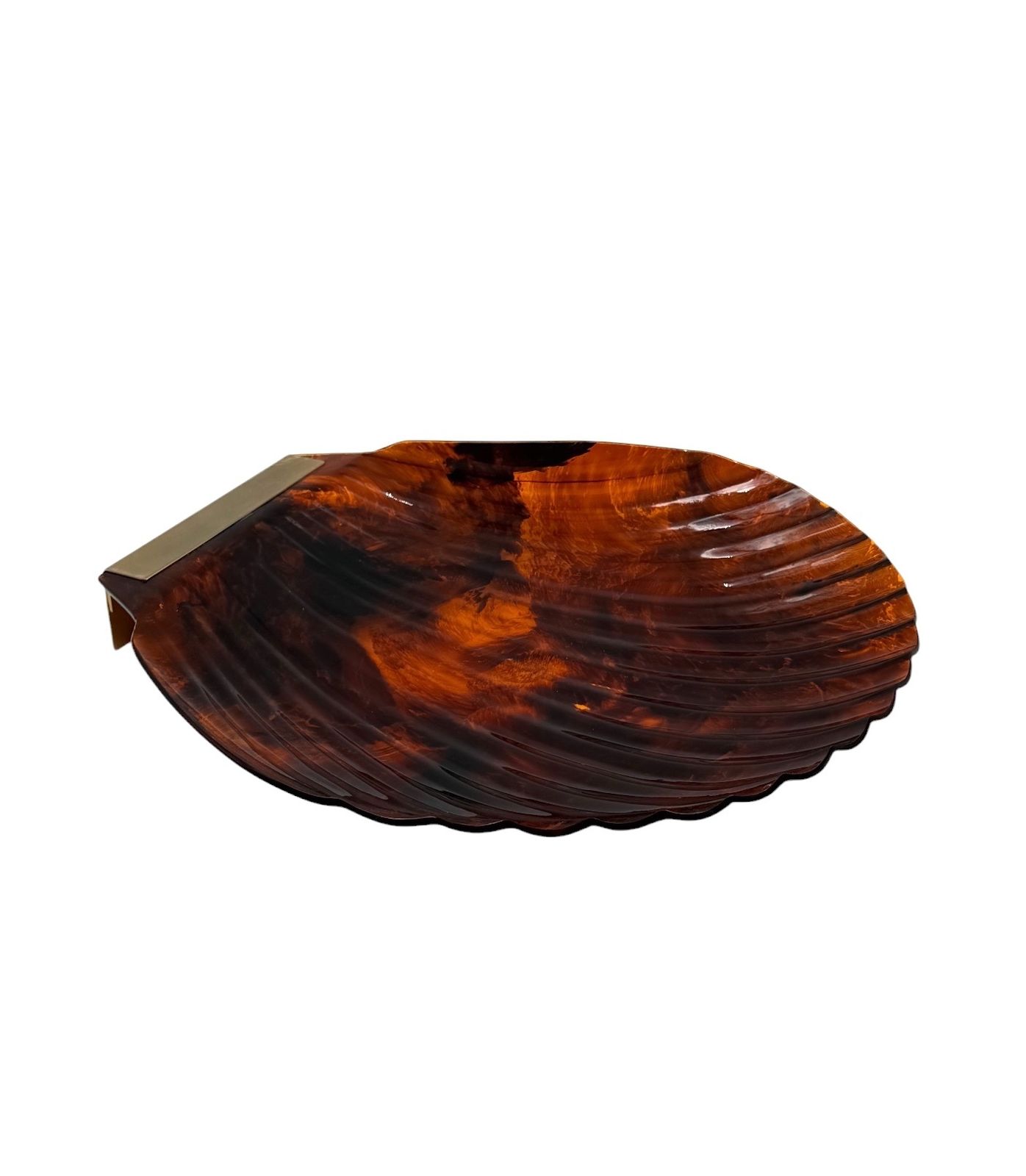 600.0 Hollywood Regency Shell Shaped Centerpiece, Italy 1970s photo