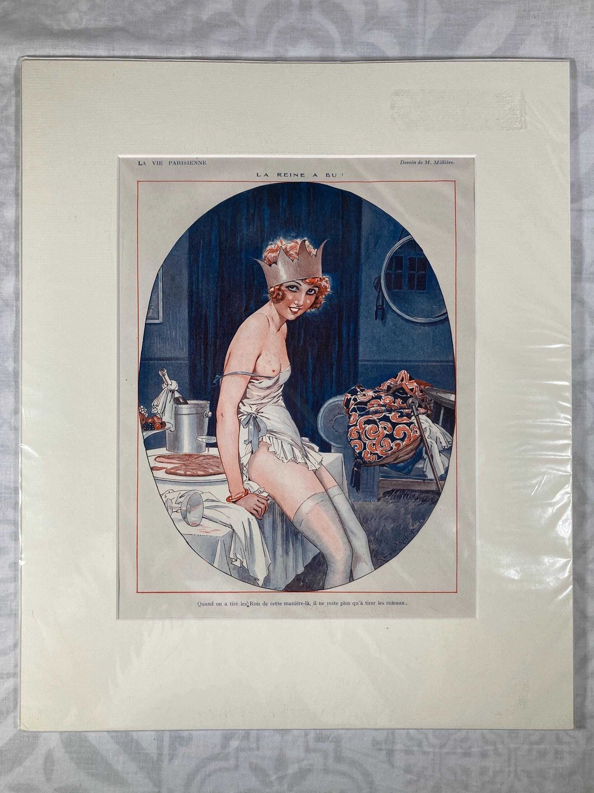 Authentic Antique 1926s By Maurice Millière From La Vie Parisienne   Vintage Art Deco Print