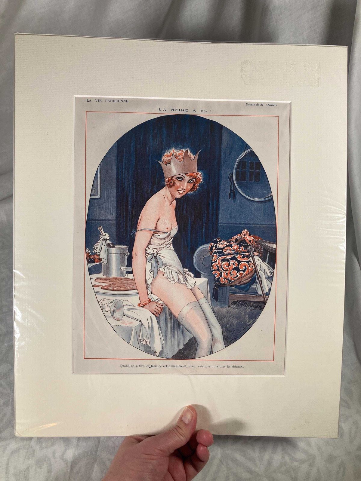 Authentic Antique 1926s By Maurice Millière From La Vie Parisienne   Vintage Art Deco Print photo vintage