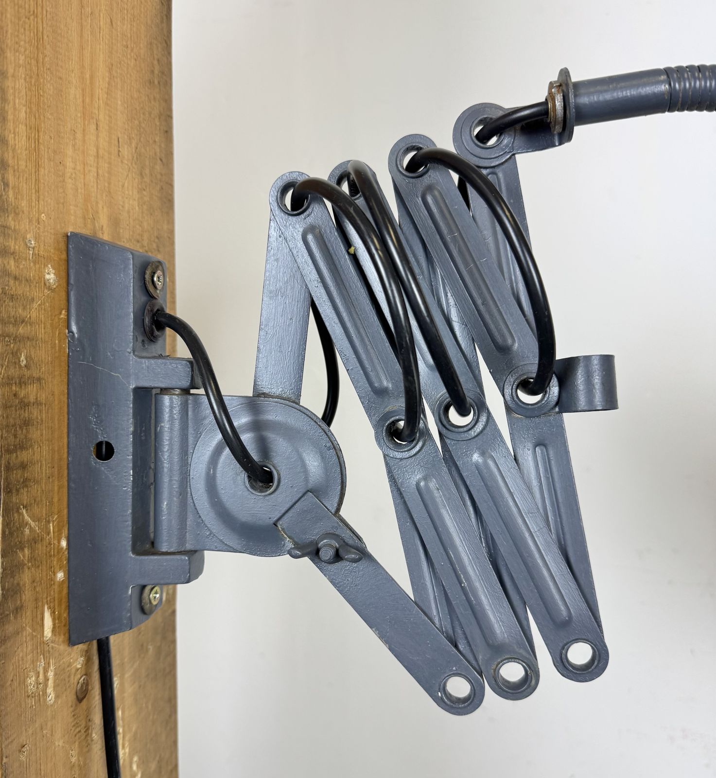 photo buy Grey Painted Industrial Scissor Wall Lamp, 1960s