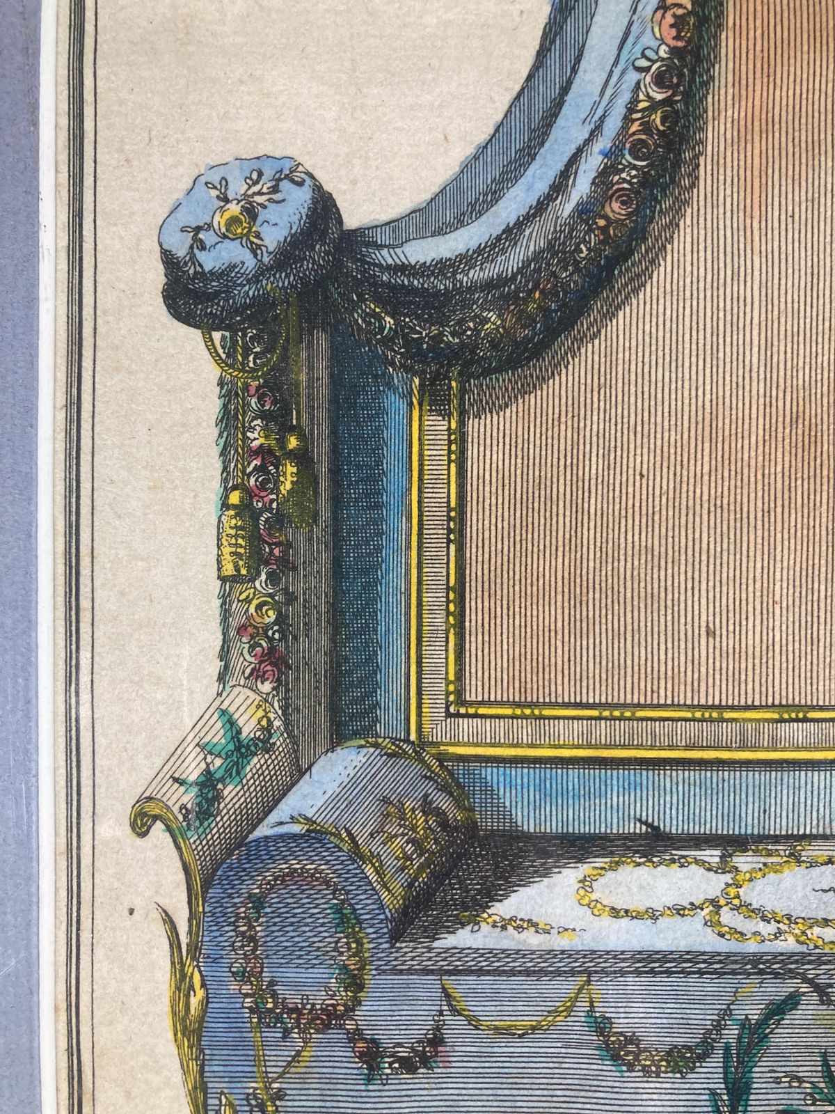 Stunning Rare Collectable Authentic 18th Century Antique Furniture Design Print   Perfect For Antiques Collectors & Art Lovers photo Art