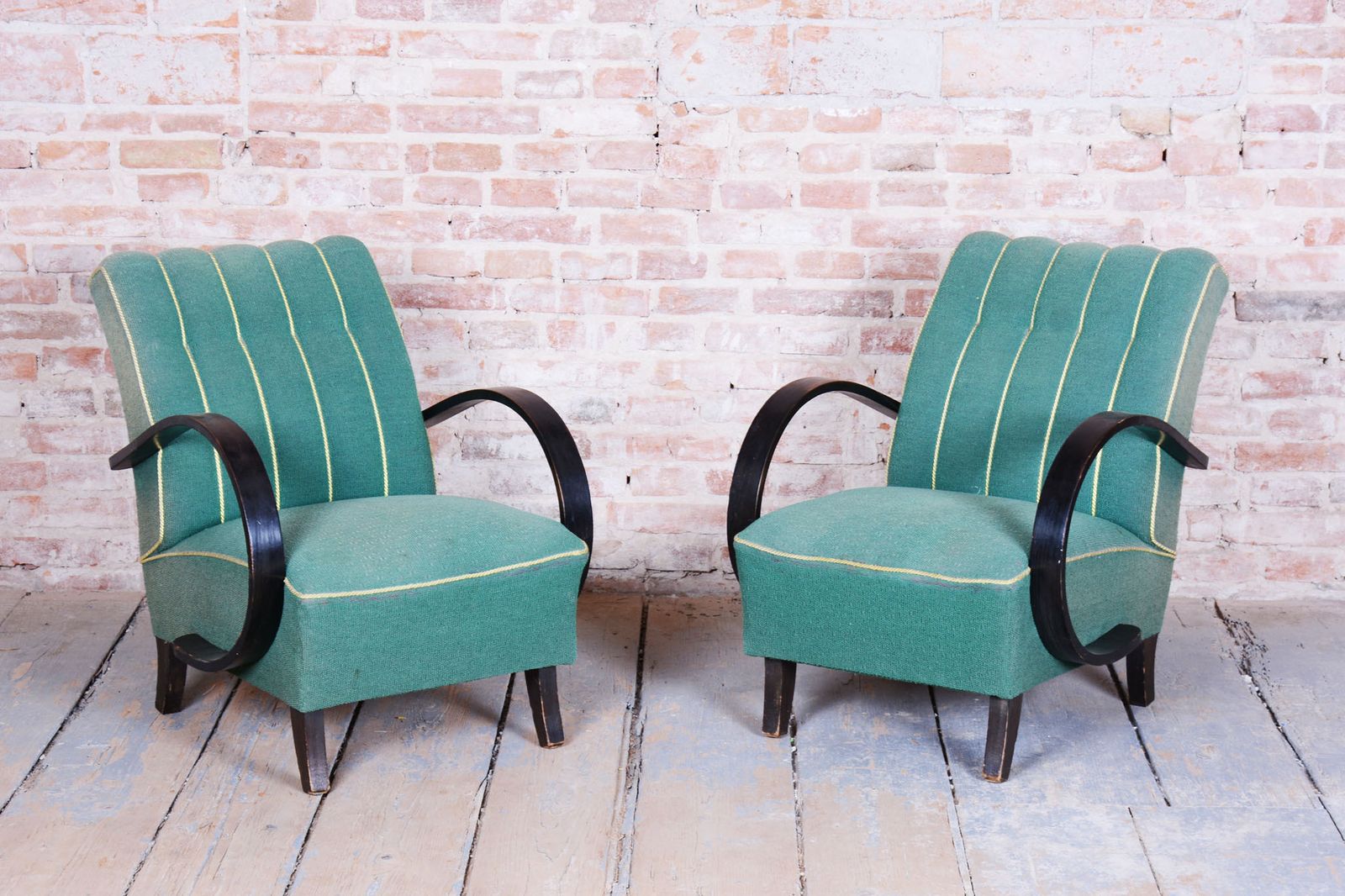 Pair Of Original Art Deco Armchairs, Jindrich Halabala, Up Zavody, Czech, 1930s photo Furniture
