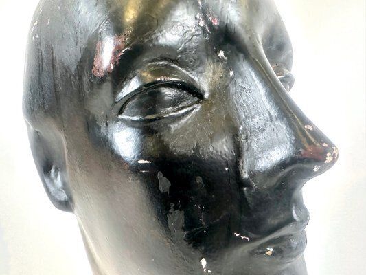Mid Century Hand Crafted Female Head Mannequin Sculpture, 1950s photo for sale