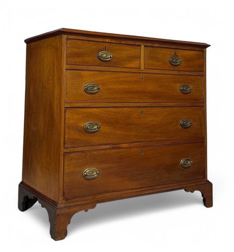 Antique Georgian Walnut Chest Of Drawers George 11 Superior Quality Bracket Feet photo vinterior