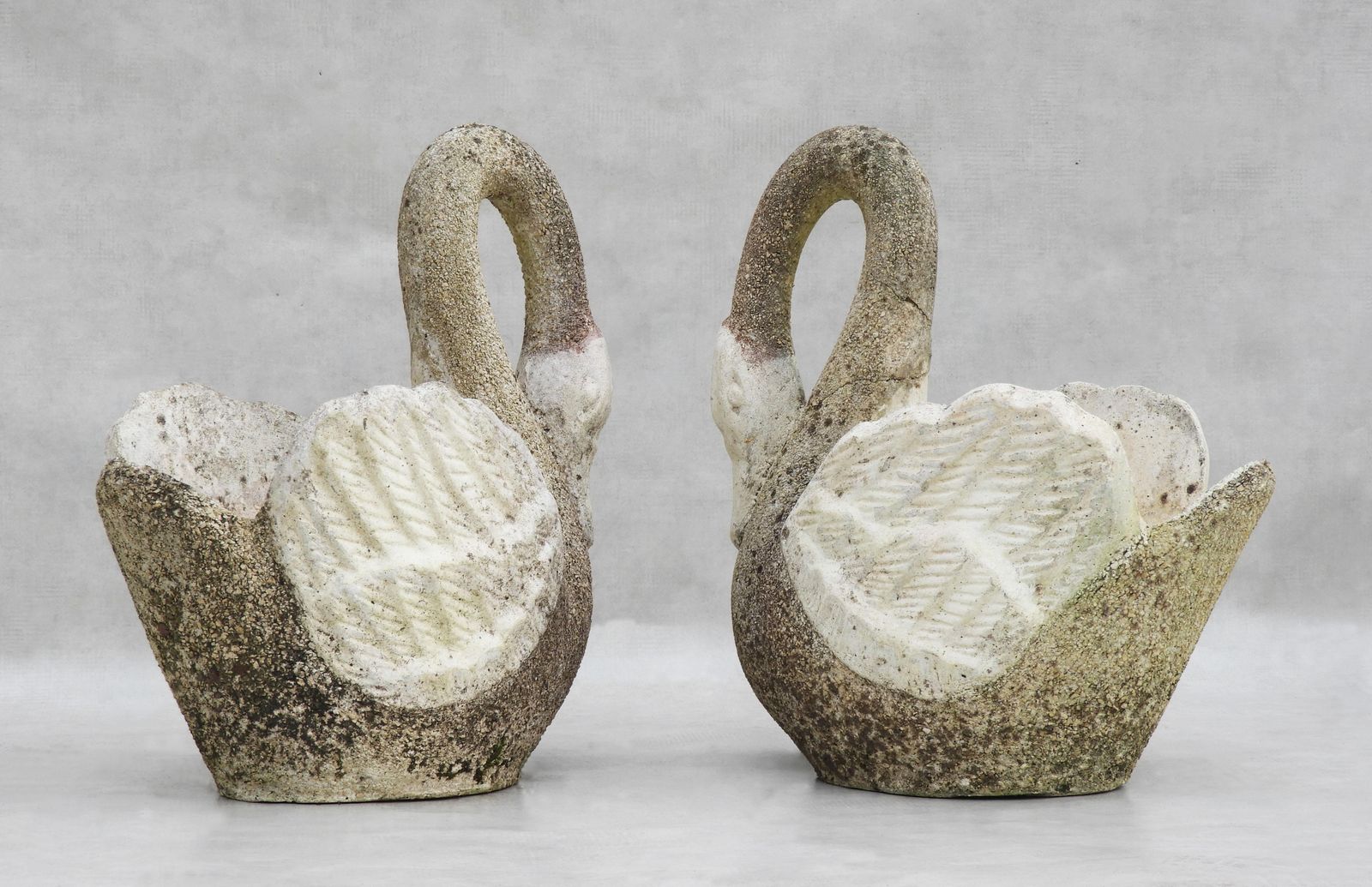 Pair Of Swan Planters C1960s France photo for sale