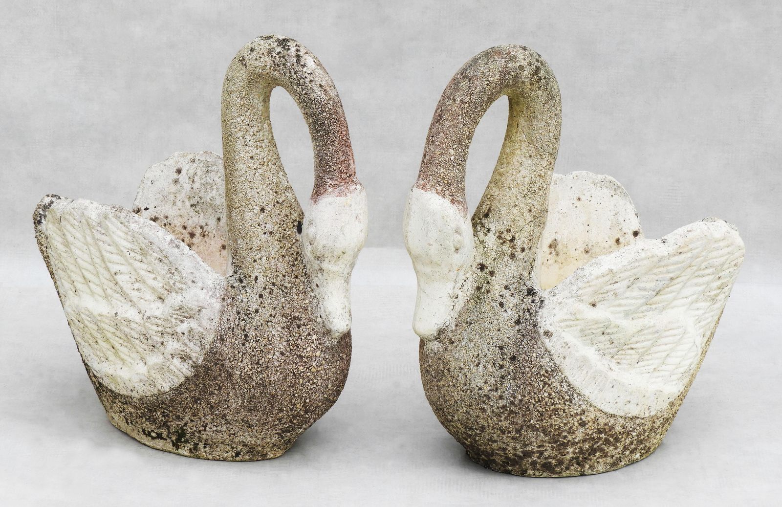 photo furniture Pair Of Swan Planters C1960s France