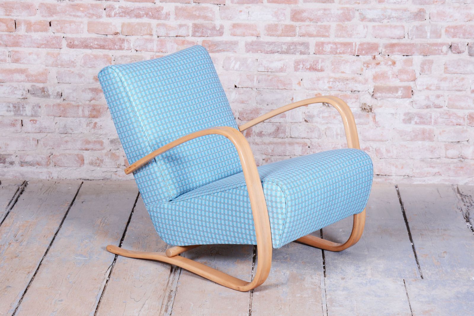 Pair Of Restored Armchairs, H 269, By Jindrich Halabala, Up Zavody, Czech, 1930s