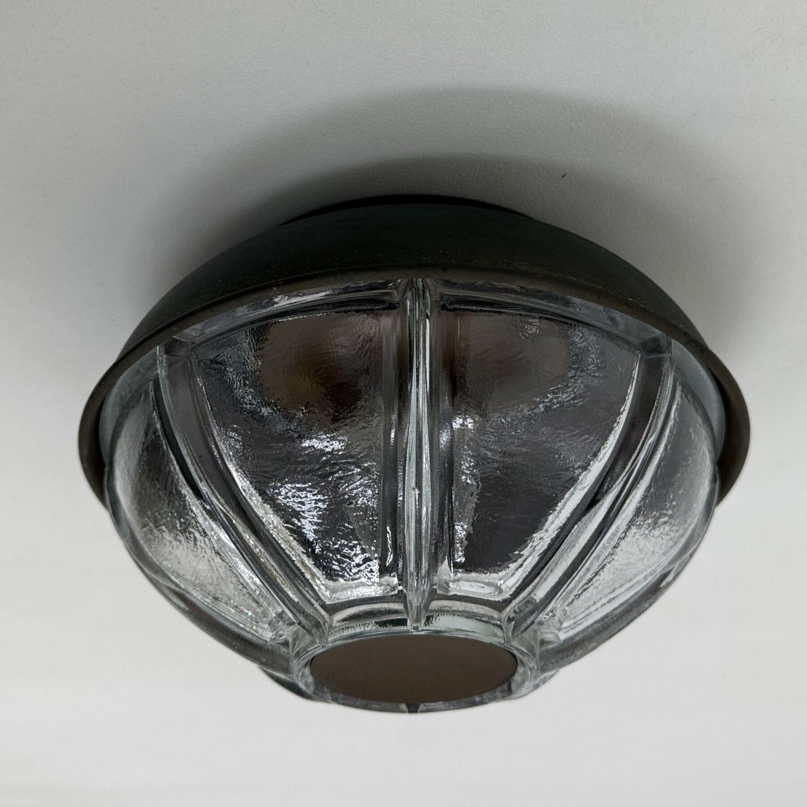 Brutalist Boom Copper And Glass Wall Light By Bega Lights From Limburg, Germany, 1980s photo buy