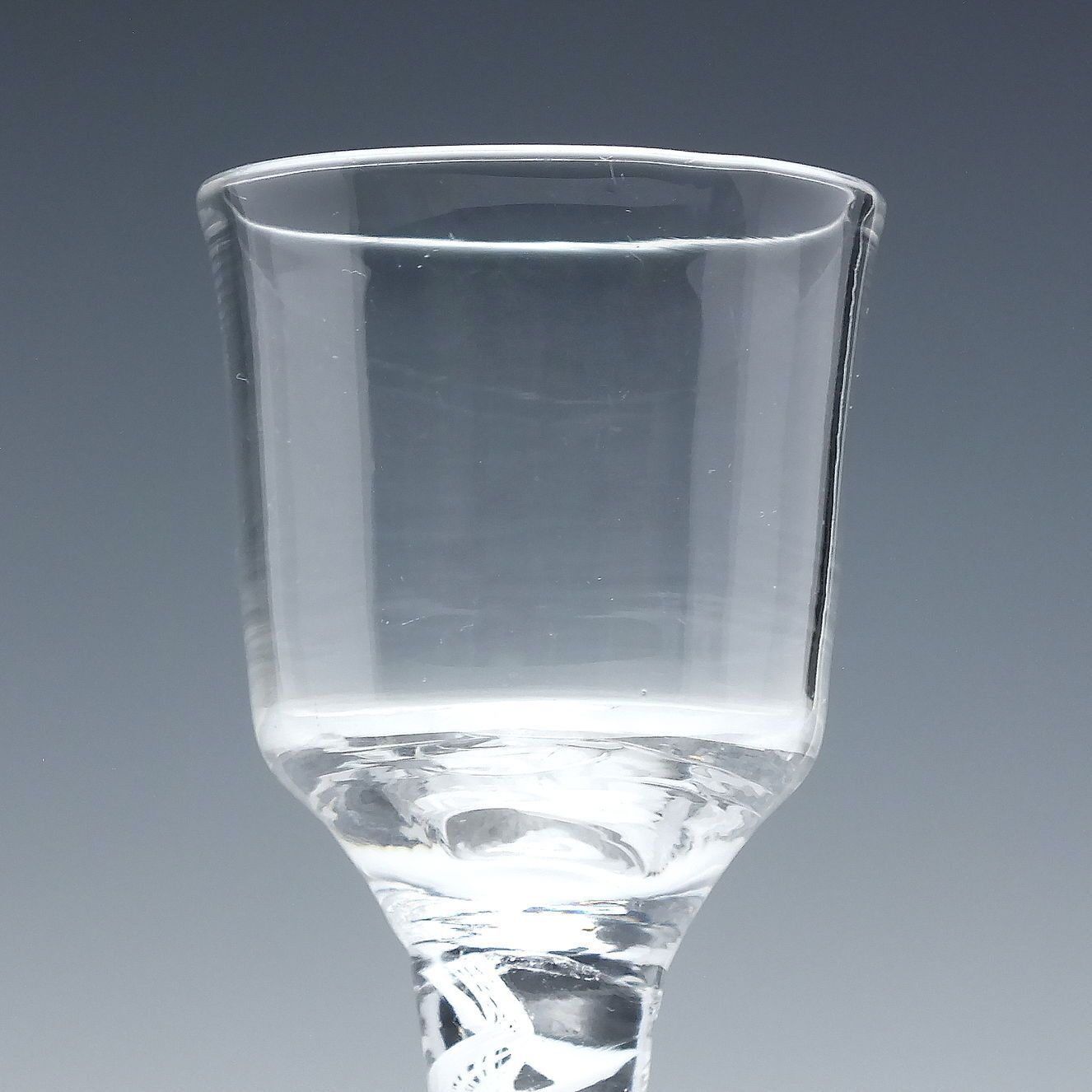 Georgian Wine Glass With Opaque Twist Stem C1760 photo for sale