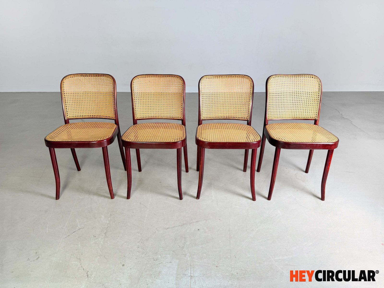 Set Of 4 Mid Century Chairs Thonet Model 811 Josef Hoffmann photo Furniture