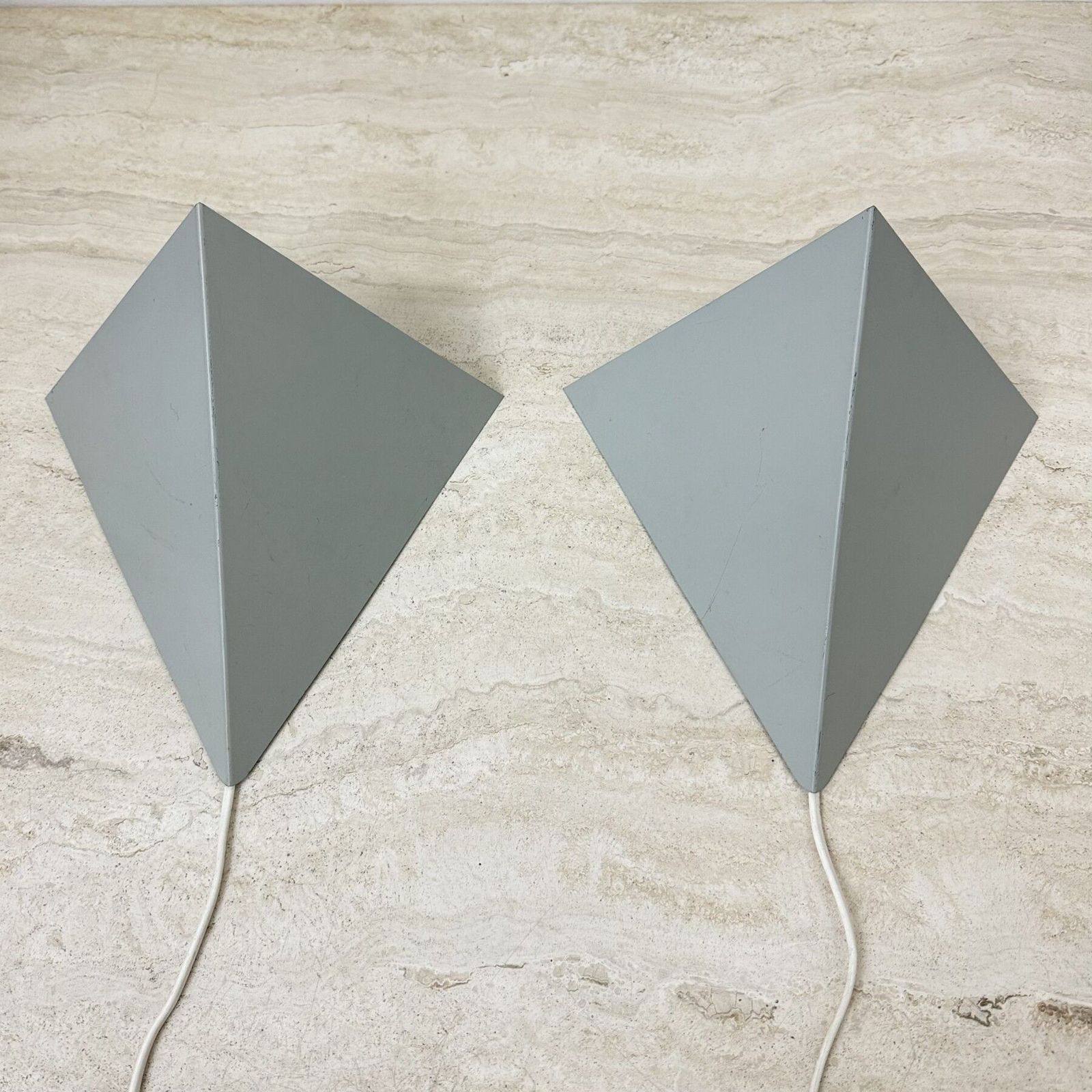 A Set Of J.Hoogervorst For Anvia Almelo Vintage Dutch Metal Wall Lamp 1960s