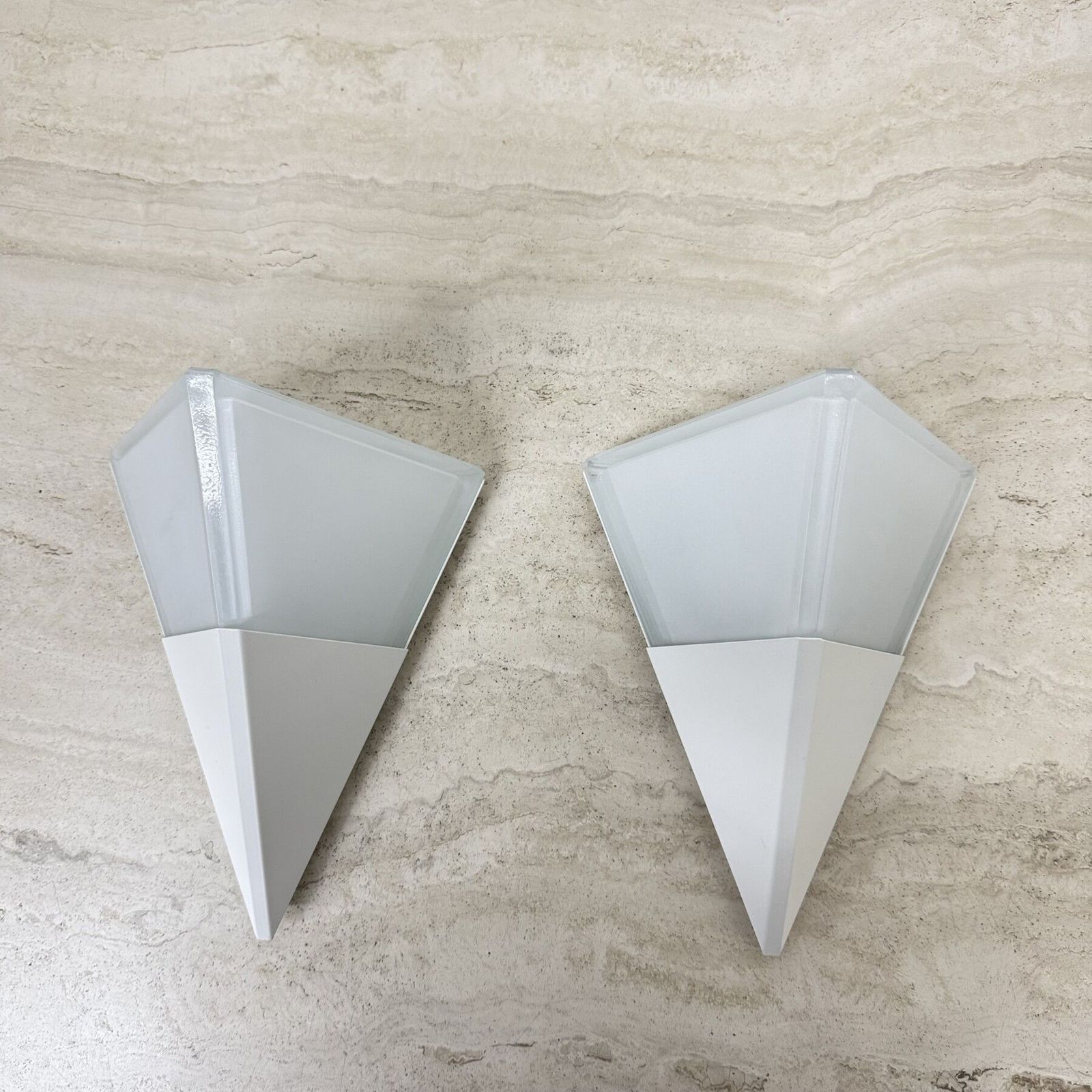 Set Of 2 Limburg Glashütte Glass Wall Lamps Sconce , 1970s photo for sale