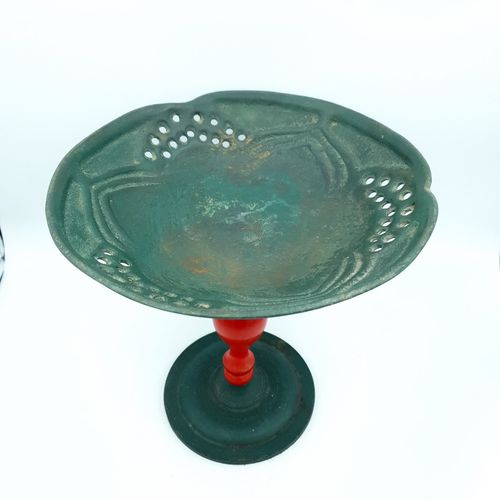 Thai Offering Tray Cast Metal Pedestal Offering Tray Flowers Betel Nuts Incense photo 100.0