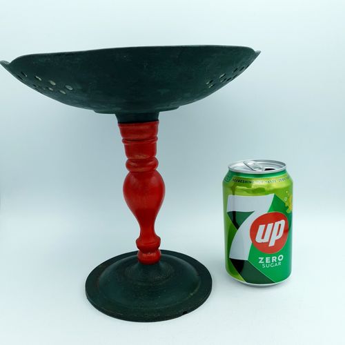 photo buy Thai Offering Tray Cast Metal Pedestal Offering Tray Flowers Betel Nuts Incense