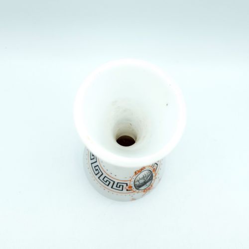 Antique Opaline Vase French Or Bohemia Handpainted Landscape & Roman Motifs photo vintage