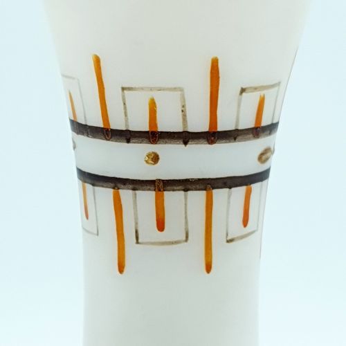 photo buy Antique Opaline Vase French Or Bohemia Handpainted Landscape & Roman Motifs
