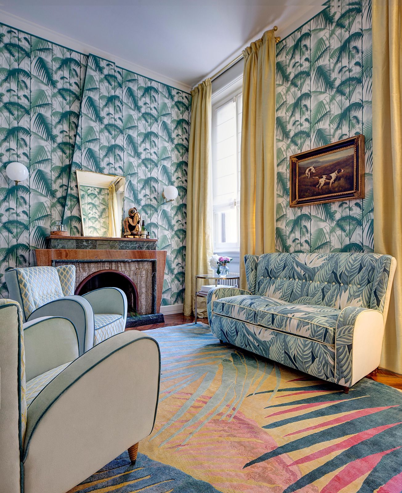 Elegant Modern Italian Wool And Velvet Jungle Style Rug photo 15436.0