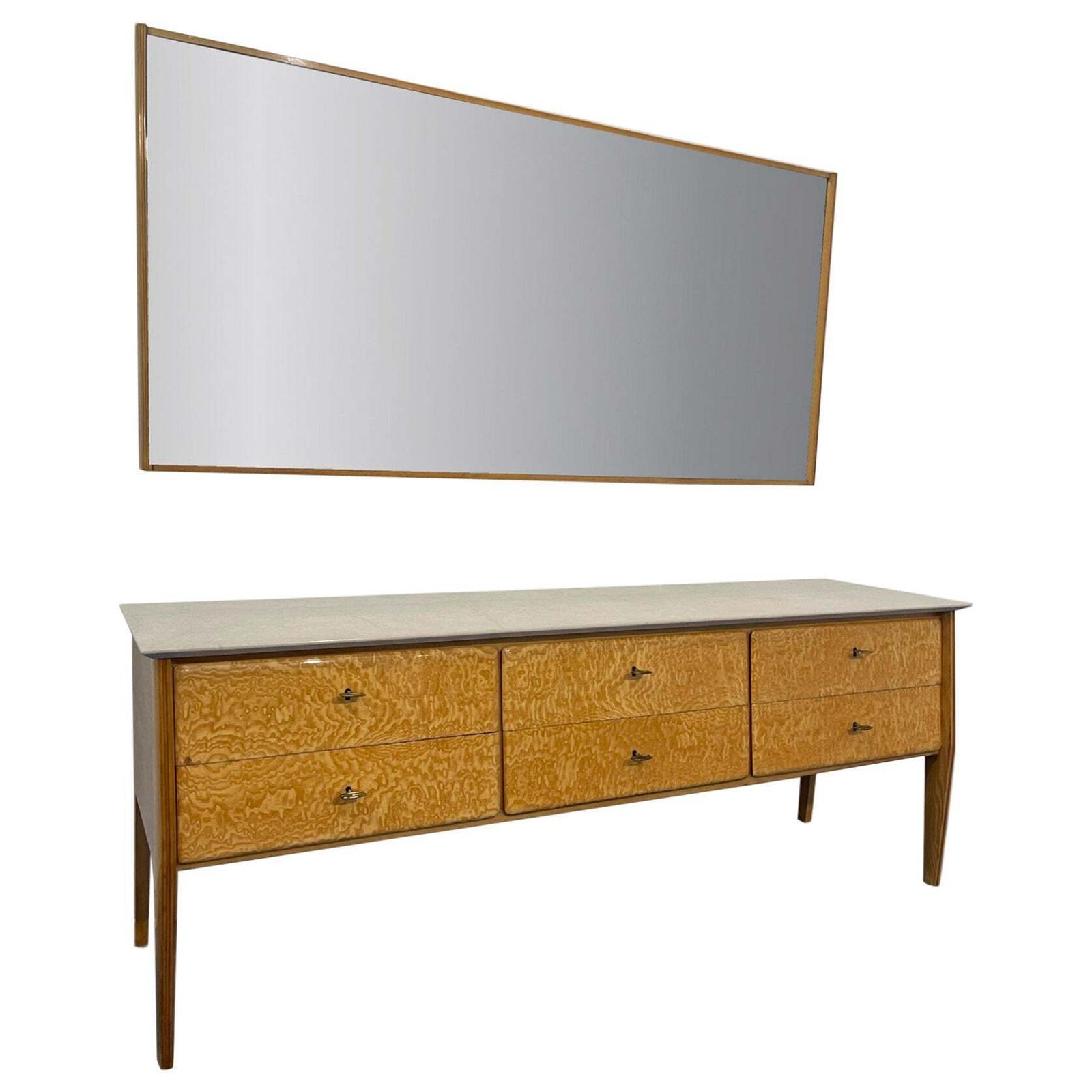 Italian Mid Century Sideboard Or Chest Of Drawers Designed By Giò Ponti, 1950s photo for sale