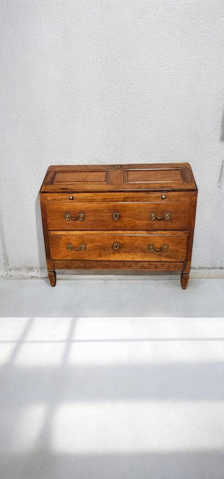 Italian Flap Sideboard In Solid Walnut , Louis XVI Period, Parma 1760 photo for sale