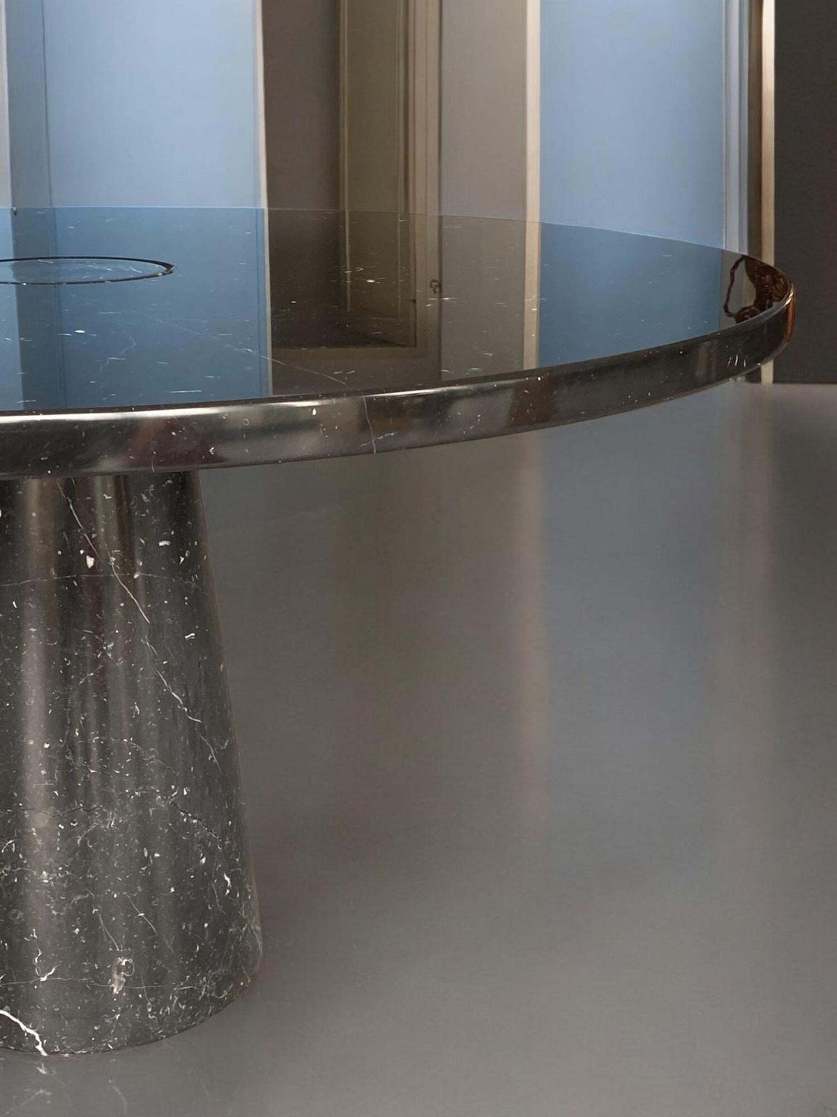 Marquina Marble Table Designed By Angelo Mangiarotti For Skipper, Eros Series photo Furniture